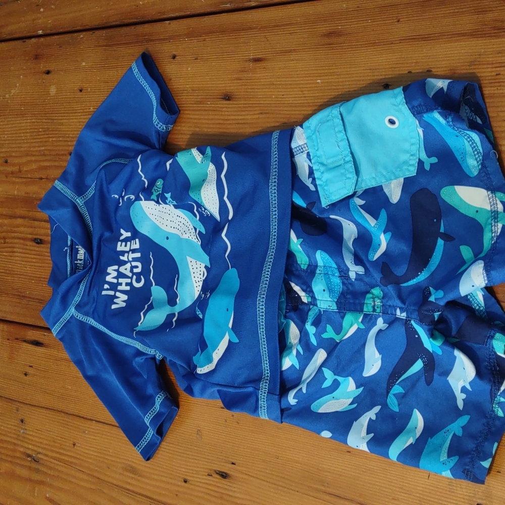 Mick Mack ltd sz 2t swim trunk and rash guard